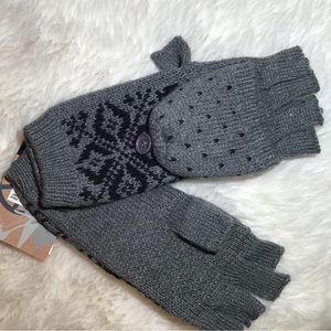 Steve Madden gray/black texting gloves